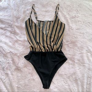 NWT striped bodysuit 🤎